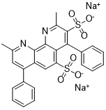 2,9-dimethyl-4,7-difenyl-1,10-fenantrolinedisulfonzuur-dinatriumzout CAS:52698-84-7